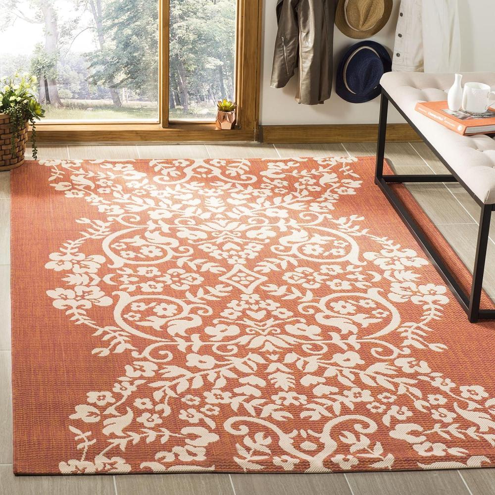 imageMartha Stewart x SAFAVIEH Outdoor Area Rug Collection 8 x 112 Cinnamon Stick Weather Resistant amp Washable Ideal for Patio Backyard Mudroom Deck Dining Space MSR4256241Cinnamon Stick