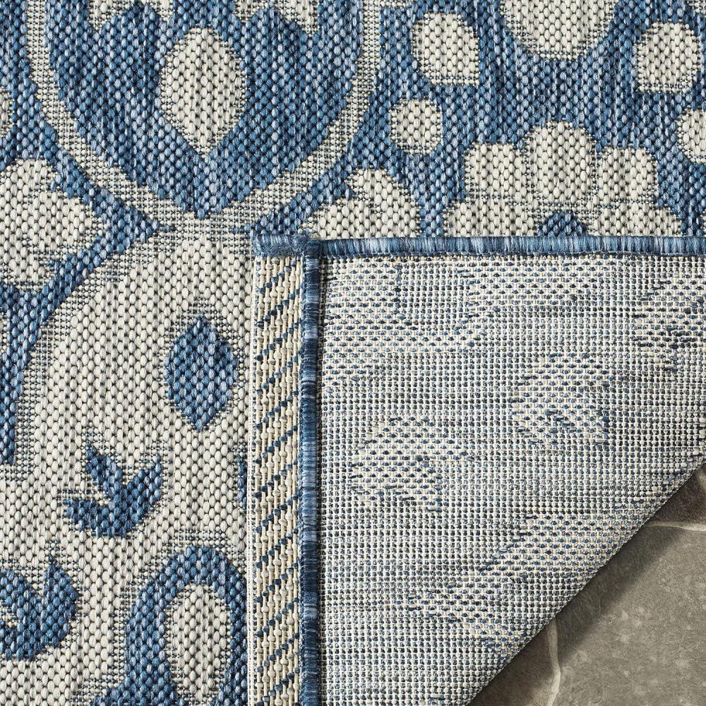 imageMartha Stewart x SAFAVIEH Outdoor Area Rug Collection  8 x 112 Grey amp Navy Weather Resistant amp Washable Ideal for Patio Backyard Mudroom Deck Dining Space MSR411536812GreyNavy