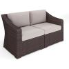 Tan Cushions/Brown Frame