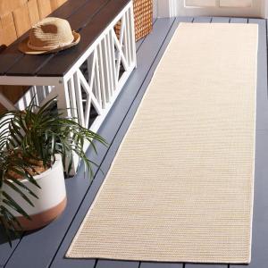 Martha Stewart x SAFAVIEH Outdoor Area Rug Collection – 6’5″ Round, Navy, Weather Resistant & Washable, Ideal for Patio, Backyard, Mudroom, Deck, Dining Space (MSR4490N)(Yellow)