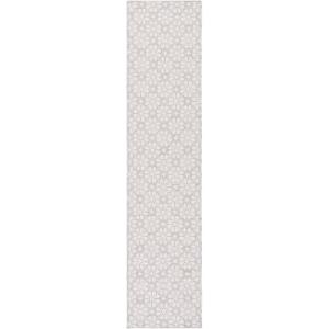 Martha Stewart x SAFAVIEH Outdoor Area Rug Collection – 8′ x 10′, Blue & Beige, Weather Resistant & Washable, Ideal for Patio, Backyard, Mudroom, Deck, Dining Space (MSR4491M)(Grey/Ivory)