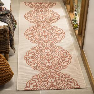Martha Stewart x SAFAVIEH Outdoor Area Rug Collection – 8′ x 11’2″, Beach Grass, Weather Resistant & Washable, Ideal for Patio, Backyard, Mudroom, Deck, Dining Space (MSR4230)(Cinnamon Stick)