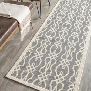Martha Stewart x SAFAVIEH Outdoor Area Rug Collection – 8′ x 11’2″, Hickory, Weather Resistant & Washable, Ideal for Patio, Backyard, Mudroom, Deck, Dining Space (MSR4220-030)(Cement)