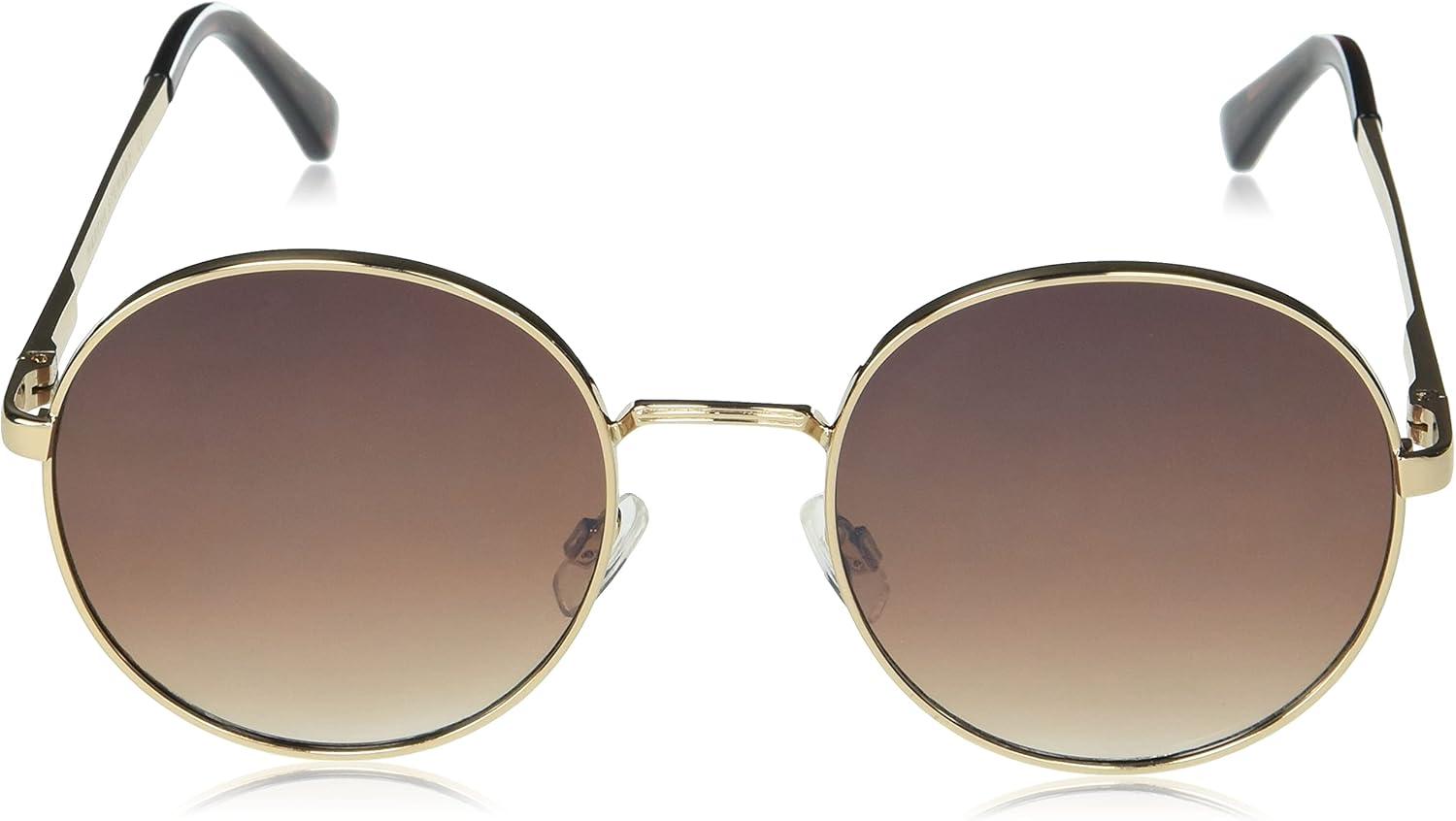 imageMARTHA STEWART Womens MS141 Vintage UV Protective Round Sunglasses Timeless Modern Gifts for Women 53 mmGold and Tortoise