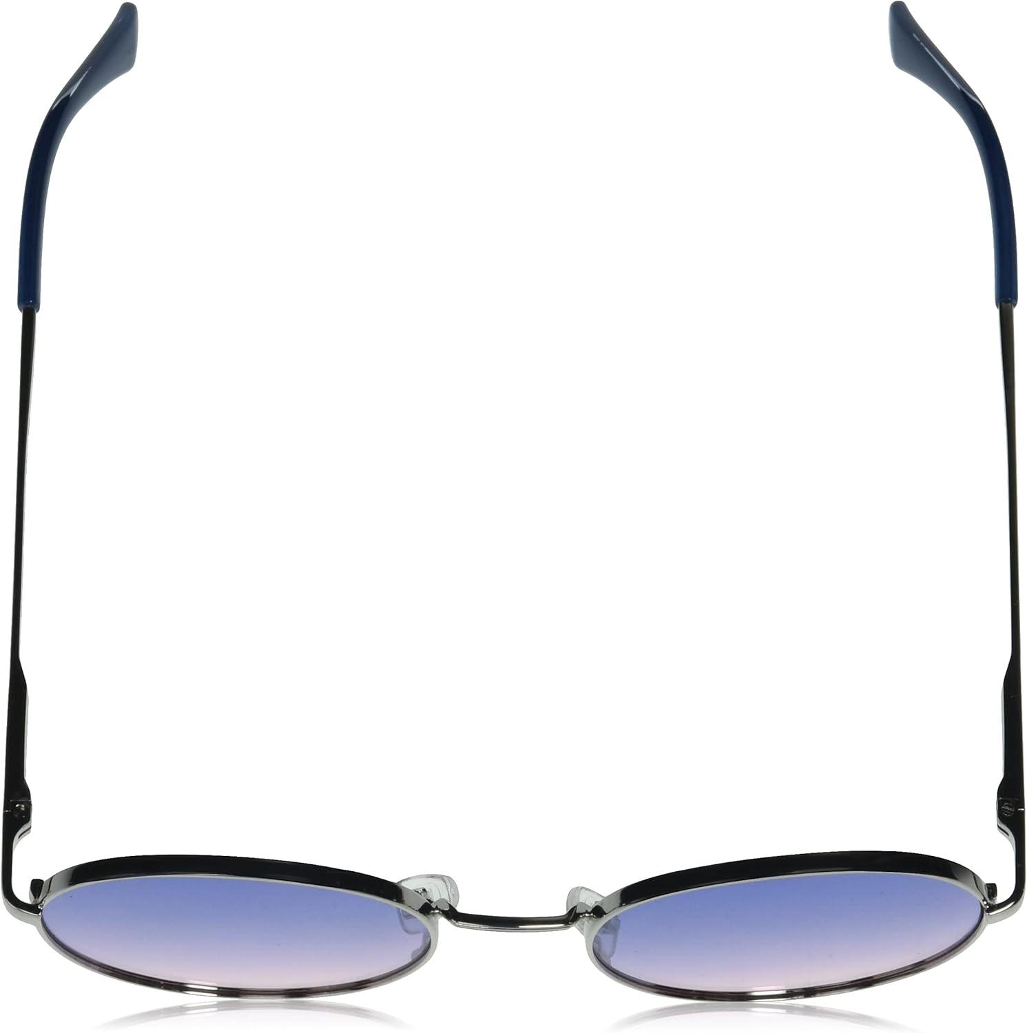 imageMARTHA STEWART Womens MS141 Vintage UV Protective Round Sunglasses Timeless Modern Gifts for Women 53 mmSilver and Blue