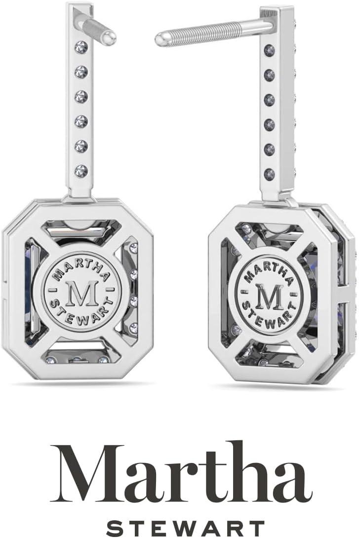 imageMartha Stewart 2 12 Carat Lab Grown Diamond Drop Earrings In 14K Gold Emerald Cut Lab Grown Diamond Earringswhitegold