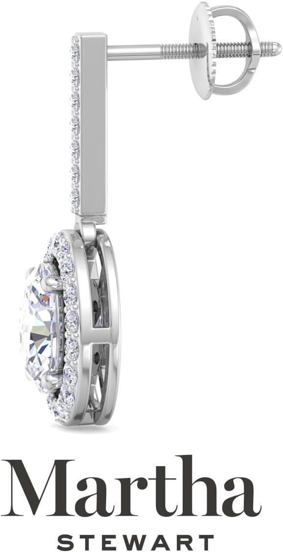 imageMartha Stewart 2 12 Carat Lab Grown Diamond Drop Earrings In 14K Gold Oval Shape Lab Grown Diamond Earringswhitegold