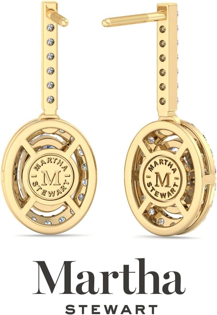 imageMartha Stewart 2 12 Carat Lab Grown Diamond Drop Earrings In 14K Gold Oval Shape Lab Grown Diamond Earringsyellowgold
