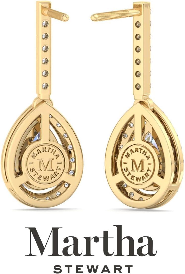 imageMartha Stewart 2 12 Carat Lab Grown Diamond Drop Earrings In 14K Gold Pear Shape Lab Grown Diamond Earringsyellowgold