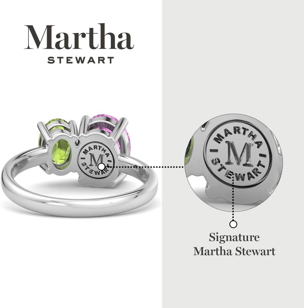imageMartha Stewart 2 34 Carat Two Stone Gemstone Ring For Women in Sterling Silver Gemstone Jewelry For WomenOption 1