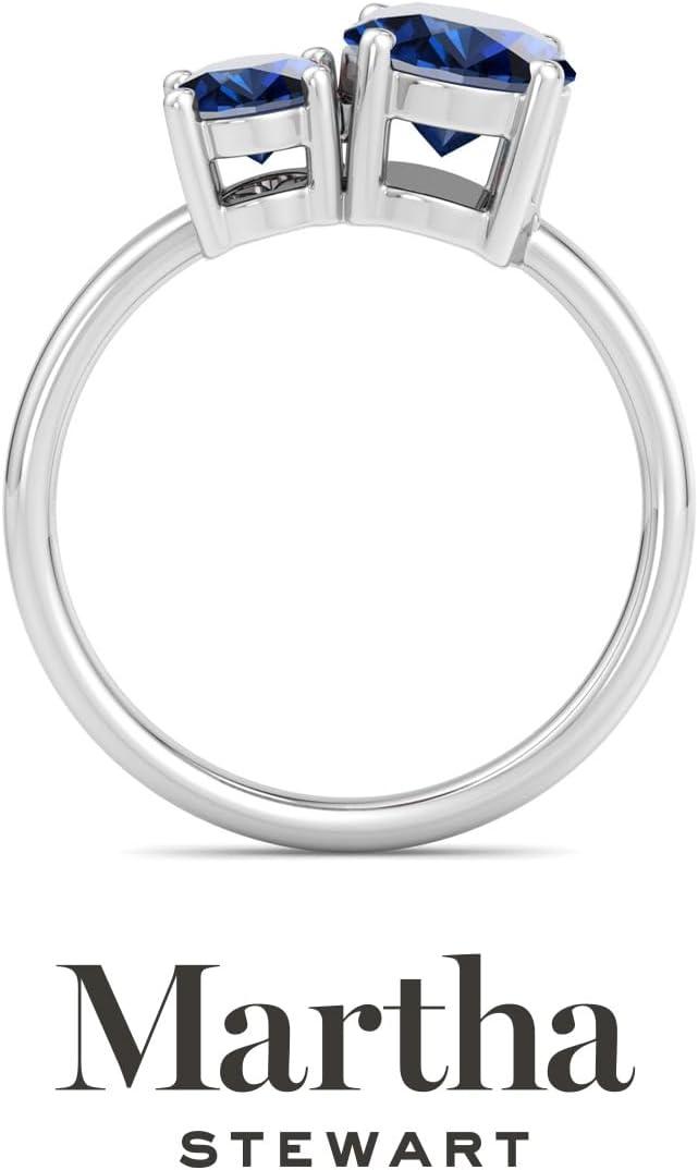 imageMartha Stewart 2 34 Carat Two Stone Gemstone Ring For Women in Sterling Silver Gemstone Jewelry For WomenOption 10
