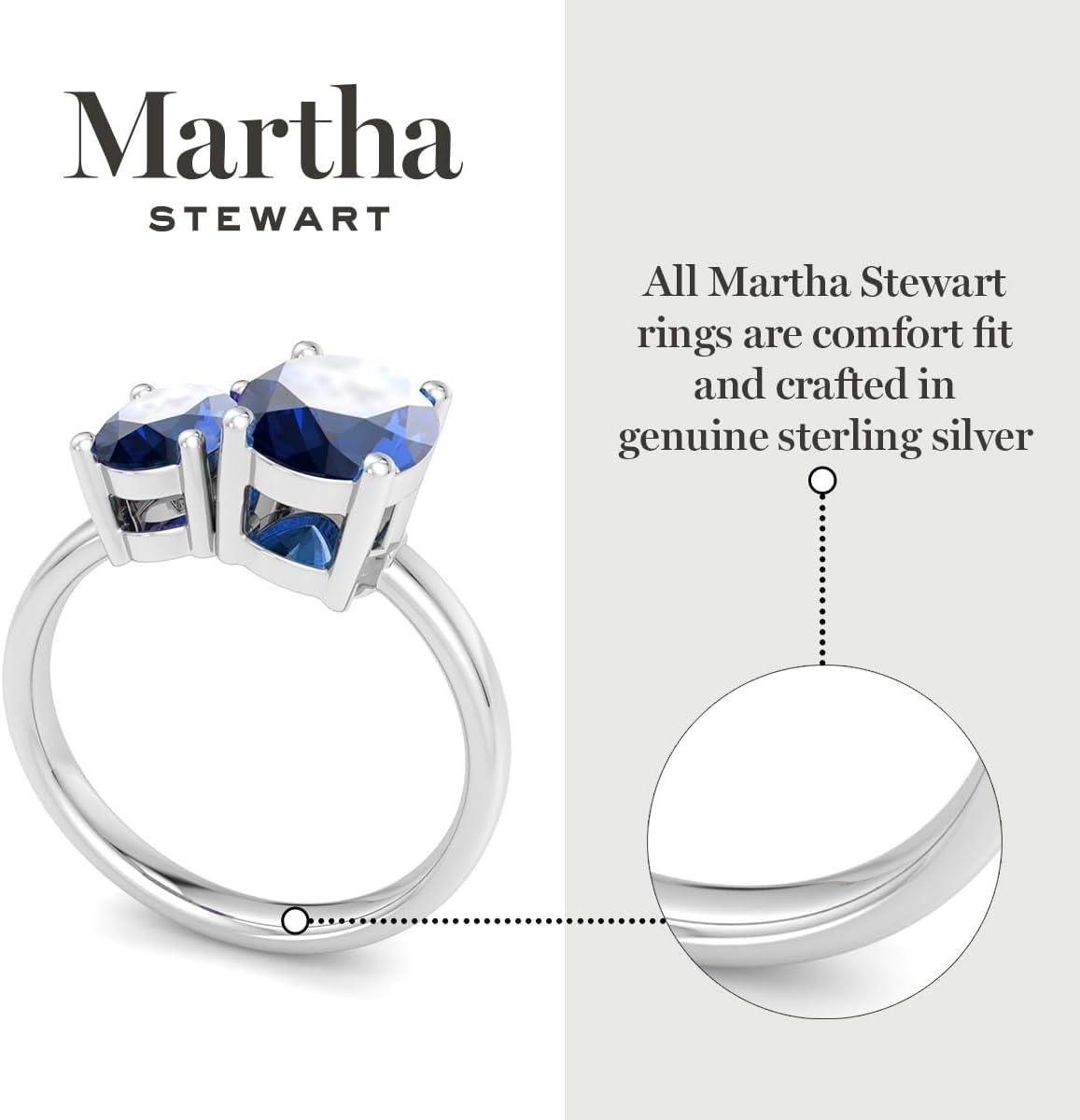 imageMartha Stewart 2 34 Carat Two Stone Gemstone Ring For Women in Sterling Silver Gemstone Jewelry For WomenOption 10