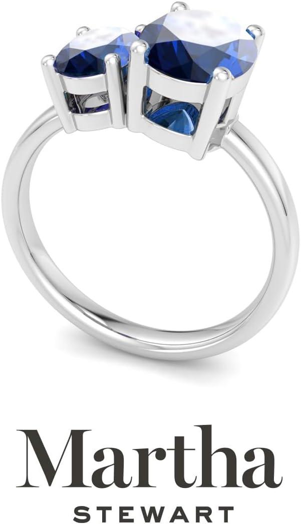 imageMartha Stewart 2 34 Carat Two Stone Gemstone Ring For Women in Sterling Silver Gemstone Jewelry For WomenOption 10