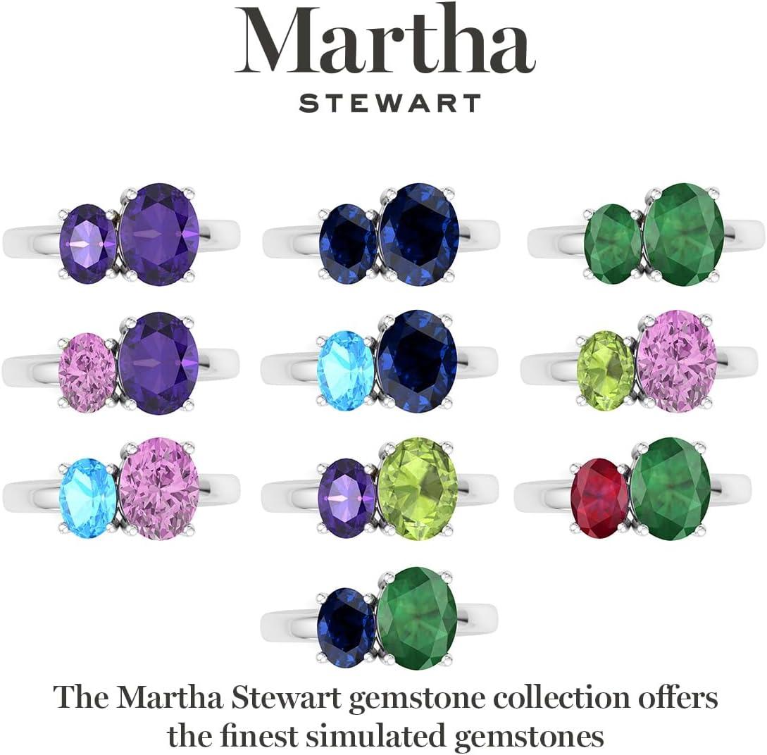 imageMartha Stewart 2 34 Carat Two Stone Gemstone Ring For Women in Sterling Silver Gemstone Jewelry For WomenOption 10