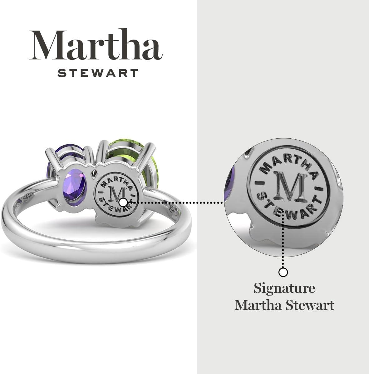 imageMartha Stewart 2 34 Carat Two Stone Gemstone Ring For Women in Sterling Silver Gemstone Jewelry For WomenOption 4