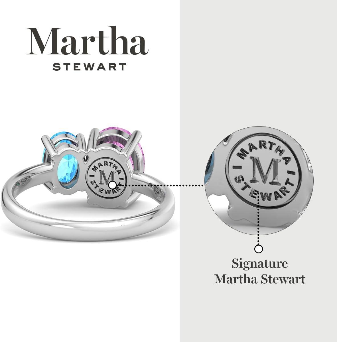 imageMartha Stewart 2 34 Carat Two Stone Gemstone Ring For Women in Sterling Silver Gemstone Jewelry For WomenOption 5