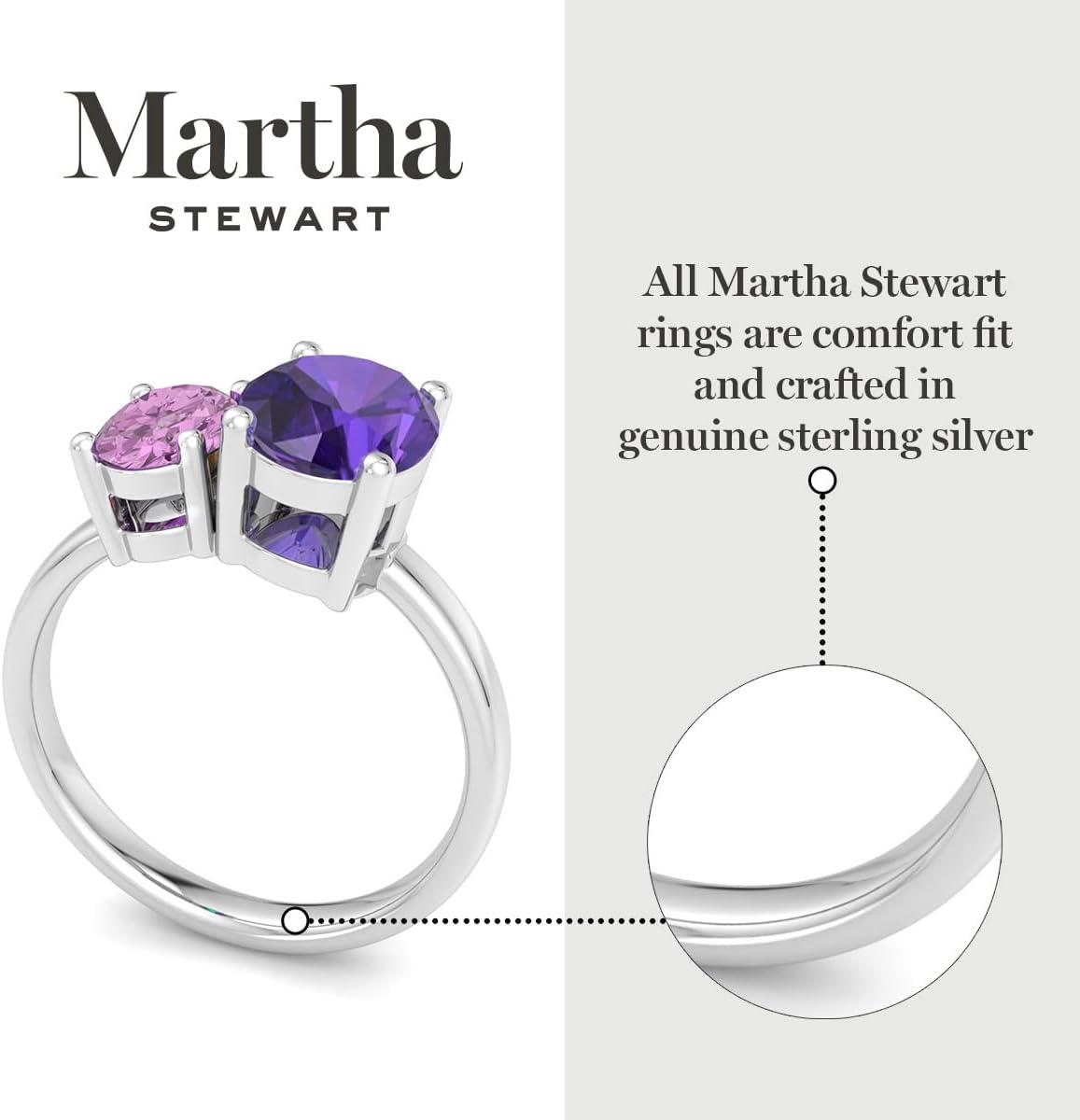 imageMartha Stewart 2 34 Carat Two Stone Gemstone Ring For Women in Sterling Silver Gemstone Jewelry For WomenOption 6