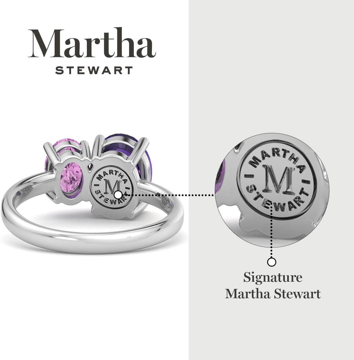 imageMartha Stewart 2 34 Carat Two Stone Gemstone Ring For Women in Sterling Silver Gemstone Jewelry For WomenOption 6