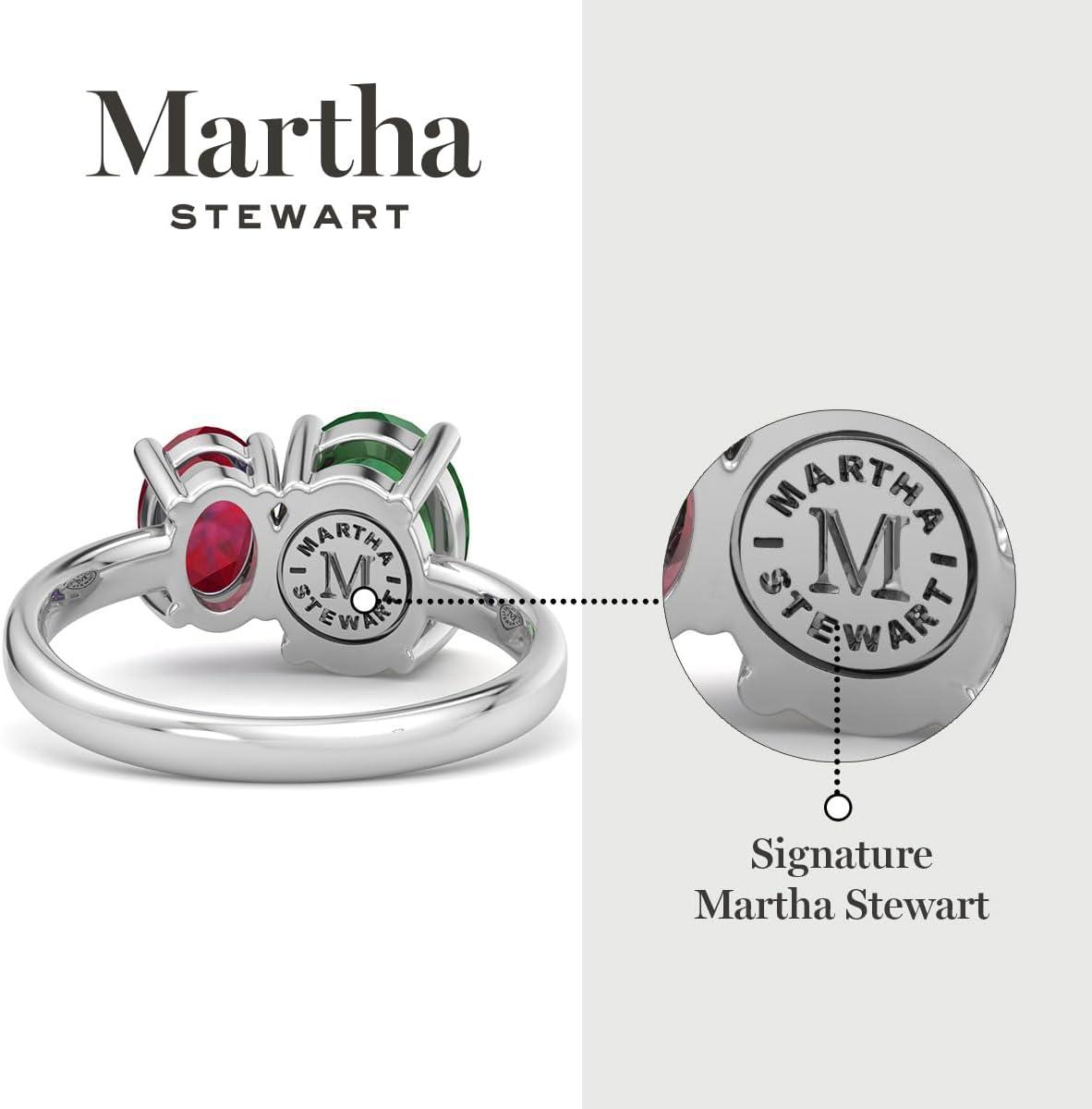 imageMartha Stewart 2 34 Carat Two Stone Gemstone Ring For Women in Sterling Silver Gemstone Jewelry For WomenOption 7