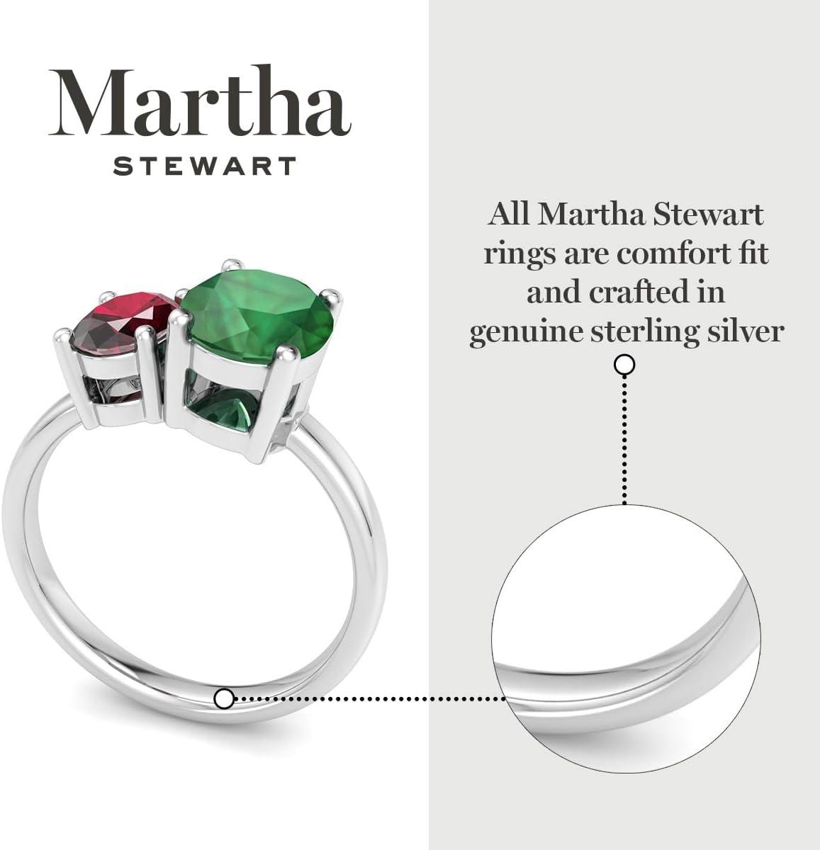 imageMartha Stewart 2 34 Carat Two Stone Gemstone Ring For Women in Sterling Silver Gemstone Jewelry For WomenOption 7