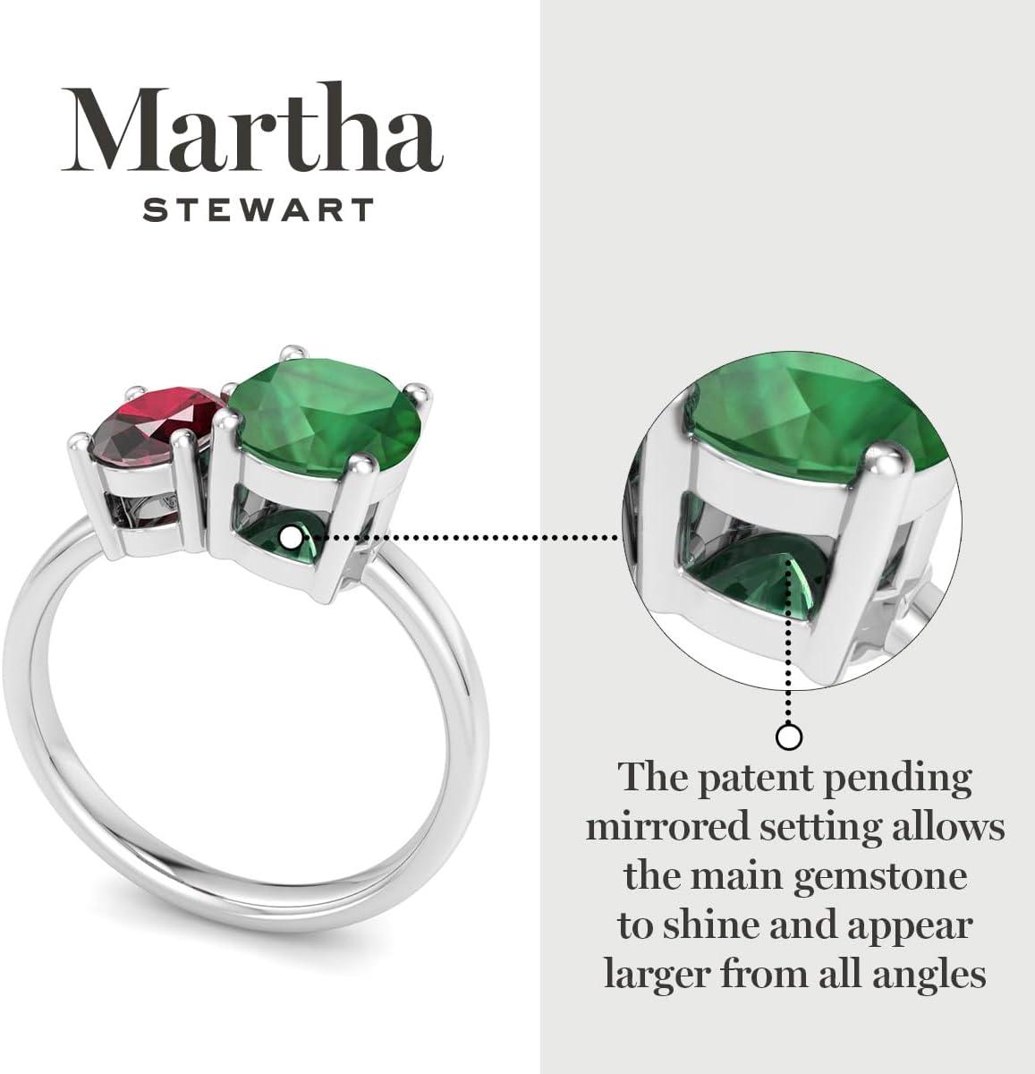 imageMartha Stewart 2 34 Carat Two Stone Gemstone Ring For Women in Sterling Silver Gemstone Jewelry For WomenOption 7