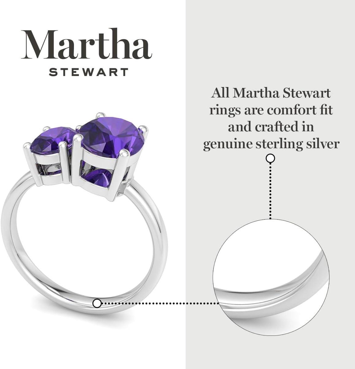 imageMartha Stewart 2 34 Carat Two Stone Gemstone Ring For Women in Sterling Silver Gemstone Jewelry For WomenOption 8