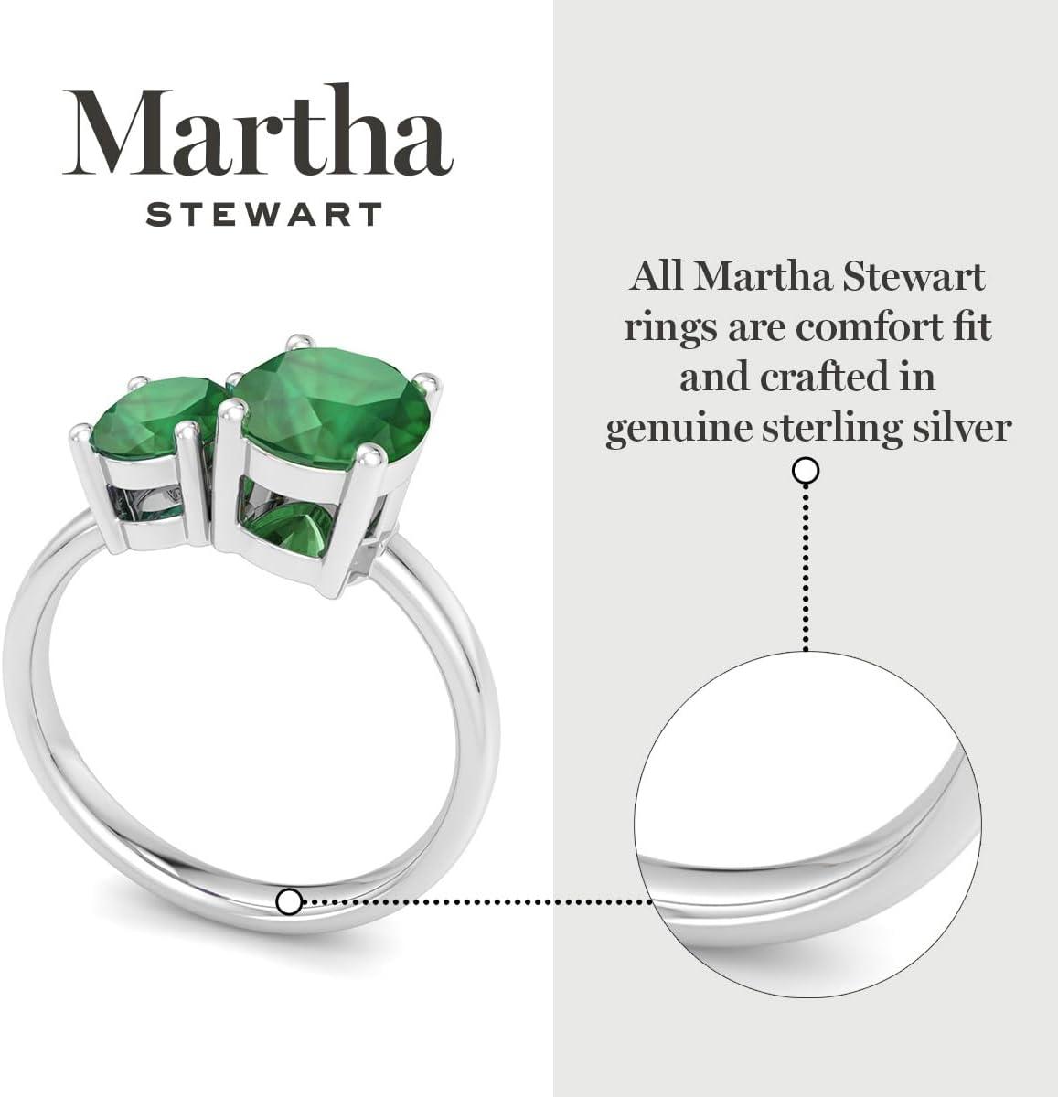 imageMartha Stewart 2 34 Carat Two Stone Gemstone Ring For Women in Sterling Silver Gemstone Jewelry For WomenOption 9