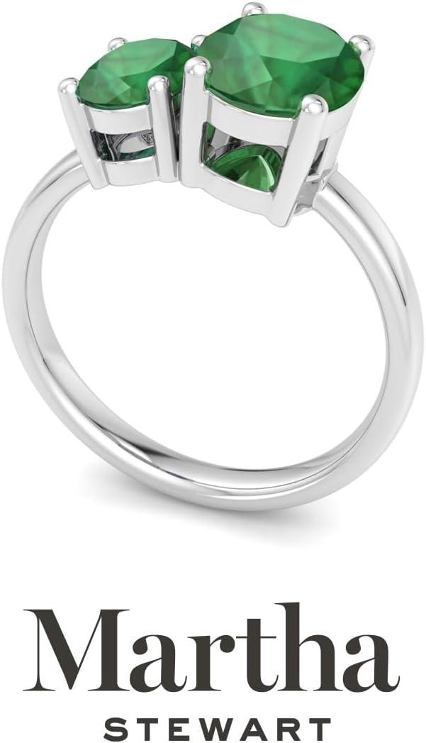 imageMartha Stewart 2 34 Carat Two Stone Gemstone Ring For Women in Sterling Silver Gemstone Jewelry For WomenOption 9