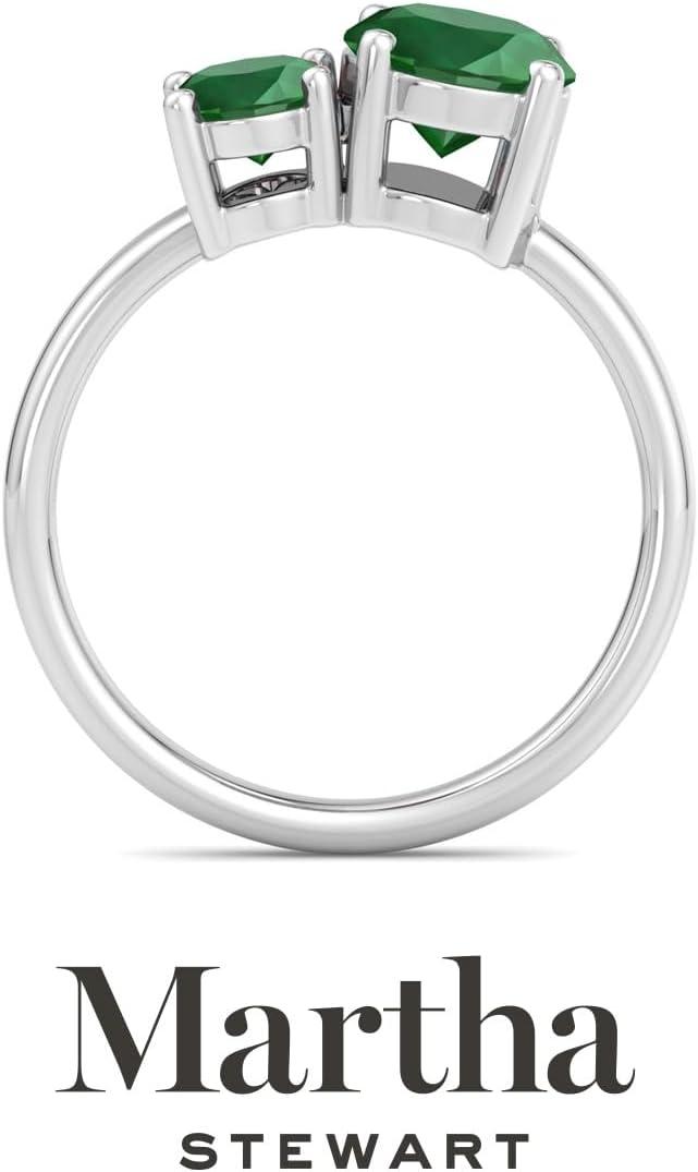 imageMartha Stewart 2 34 Carat Two Stone Gemstone Ring For Women in Sterling Silver Gemstone Jewelry For WomenOption 9