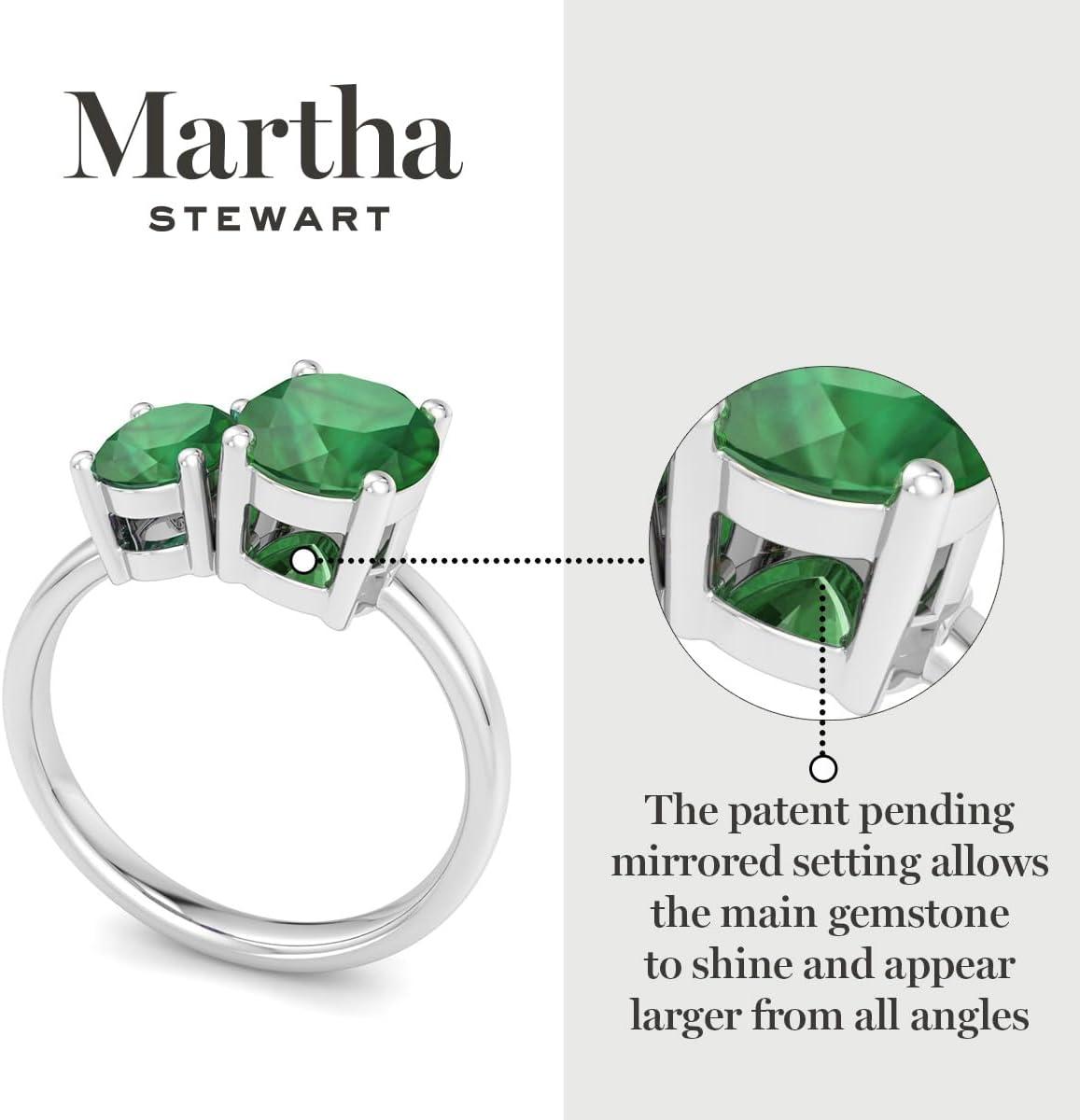 imageMartha Stewart 2 34 Carat Two Stone Gemstone Ring For Women in Sterling Silver Gemstone Jewelry For WomenOption 9