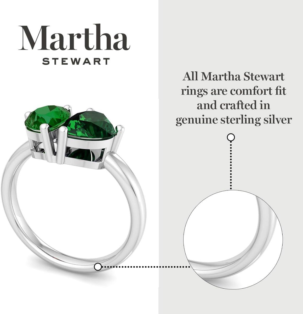 imageMartha Stewart 2 Carat Two Stone Gemstone Ring For Women in Sterling Silver Gemstone Jewelry For WomenOption 3