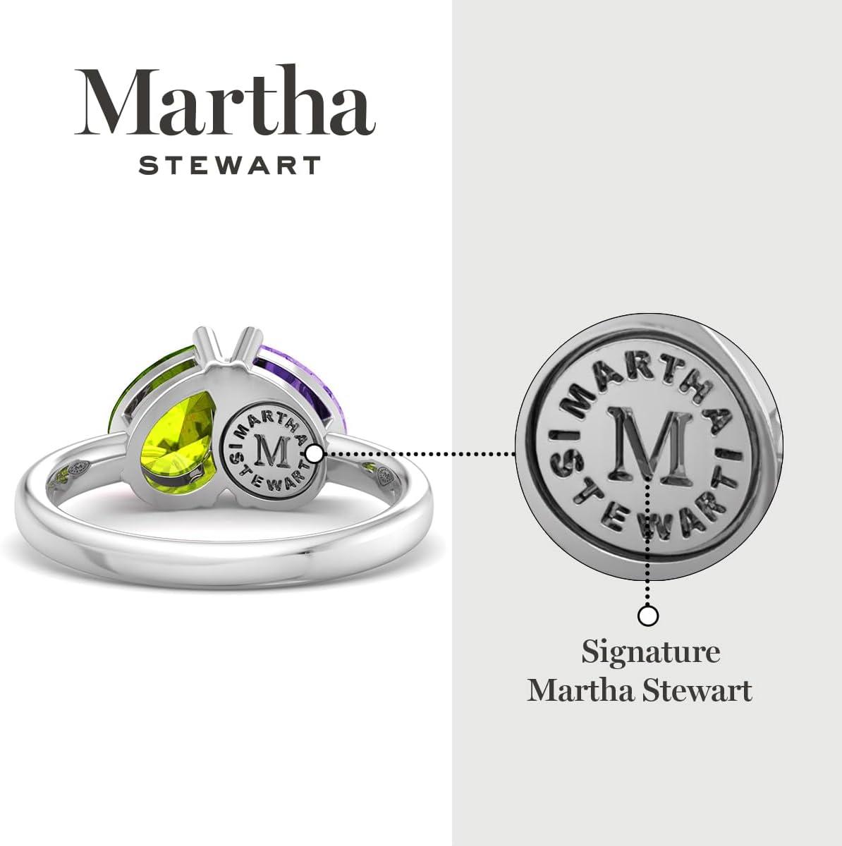 imageMartha Stewart 2 Carat Two Stone Gemstone Ring For Women in Sterling Silver Gemstone Jewelry For WomenOption 4