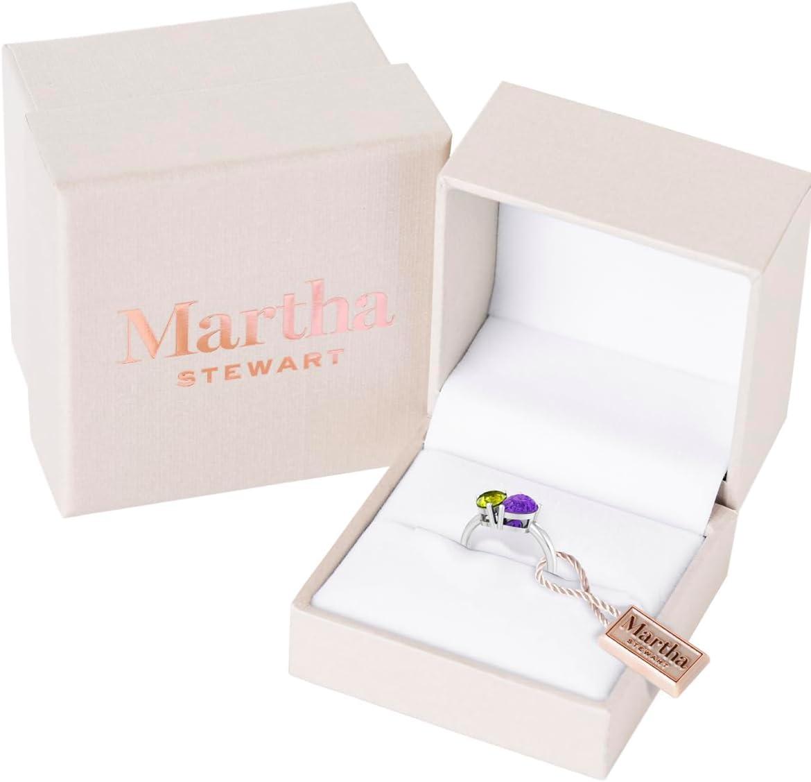 imageMartha Stewart 2 Carat Two Stone Gemstone Ring For Women in Sterling Silver Gemstone Jewelry For WomenOption 4
