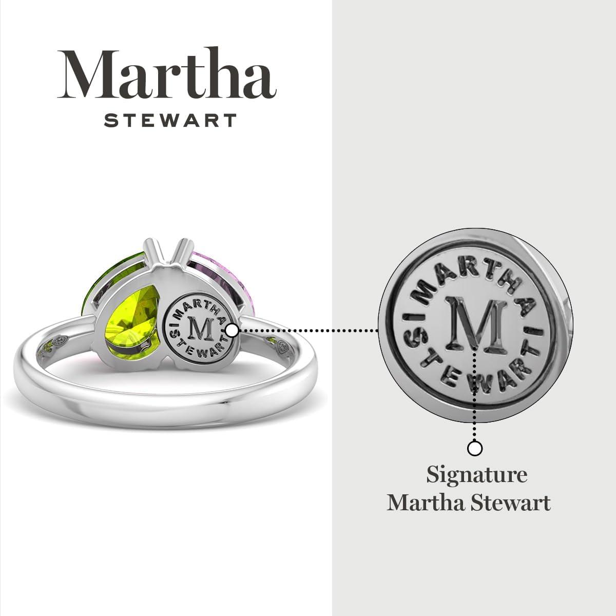imageMartha Stewart 2 Carat Two Stone Gemstone Ring For Women in Sterling Silver Gemstone Jewelry For WomenOption 5