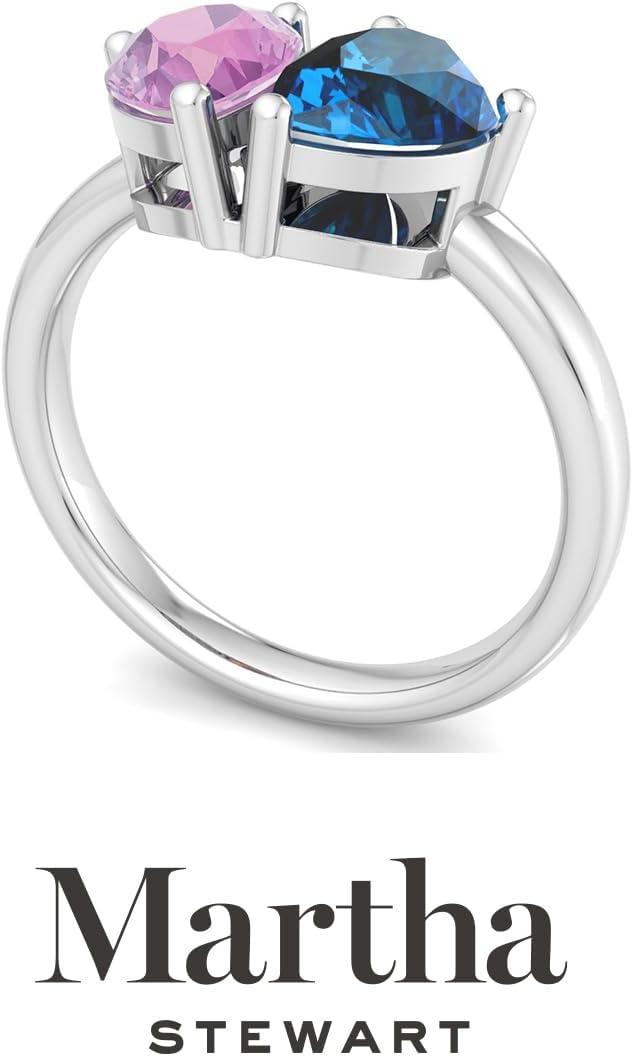 imageMartha Stewart 2 Carat Two Stone Gemstone Ring For Women in Sterling Silver Gemstone Jewelry For WomenOption 7