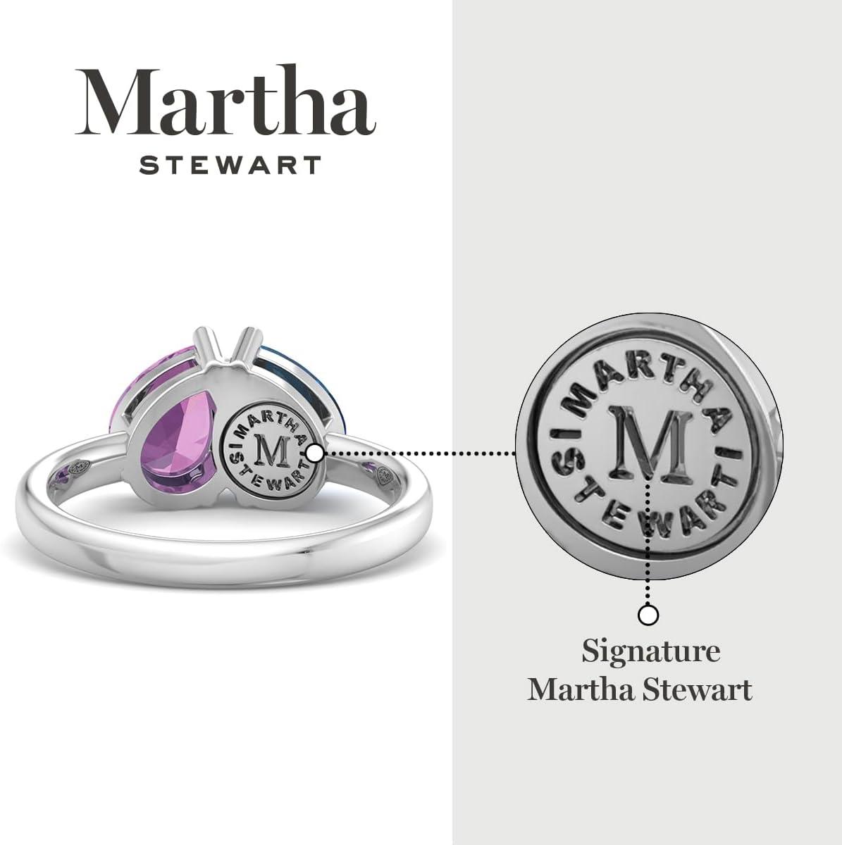 imageMartha Stewart 2 Carat Two Stone Gemstone Ring For Women in Sterling Silver Gemstone Jewelry For WomenOption 7