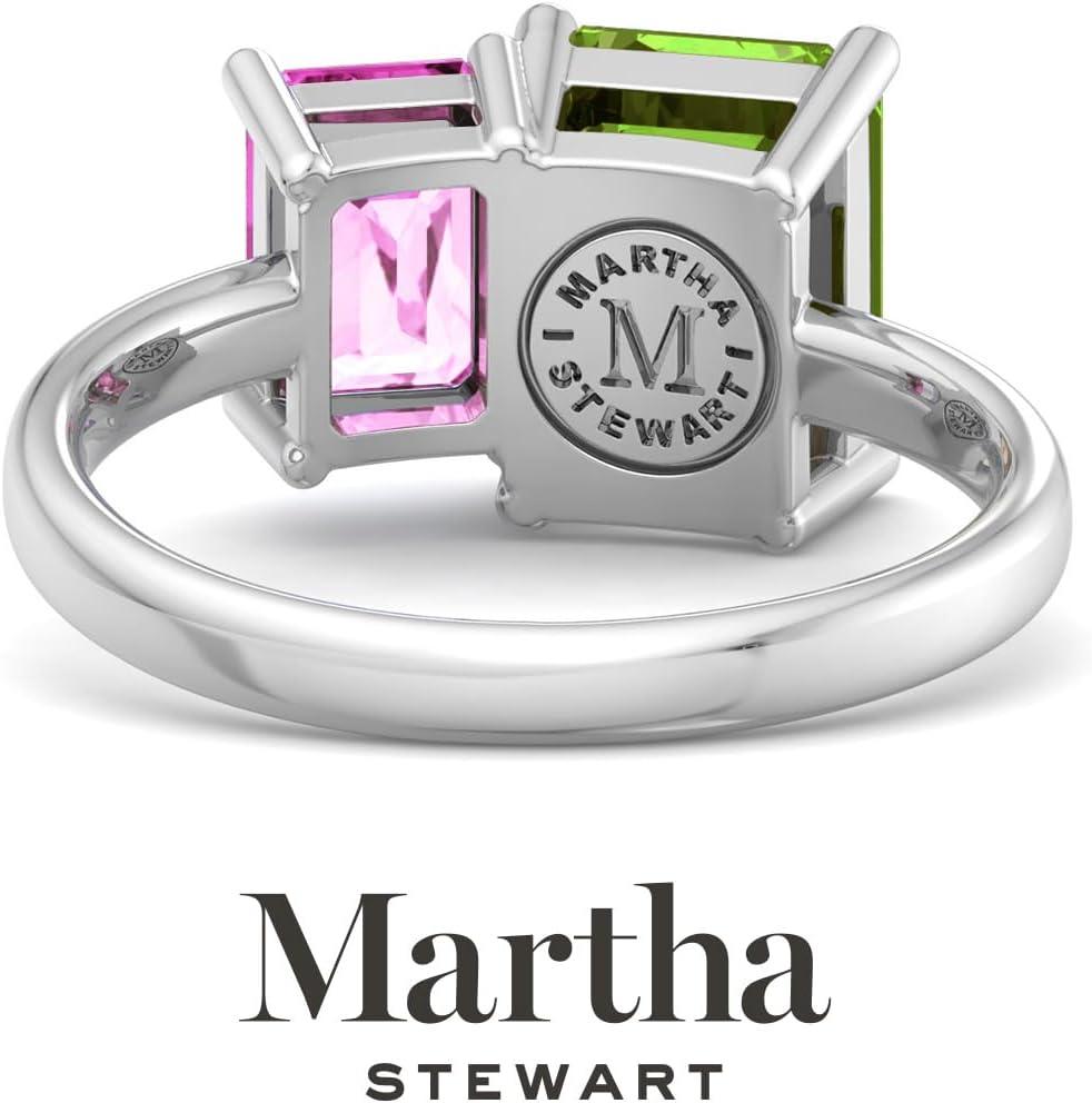 imageMartha Stewart 3 14 Carat Two Stone Gemstone Ring For Women in Sterling Silver Gemstone Jewelry For WomenOption 1