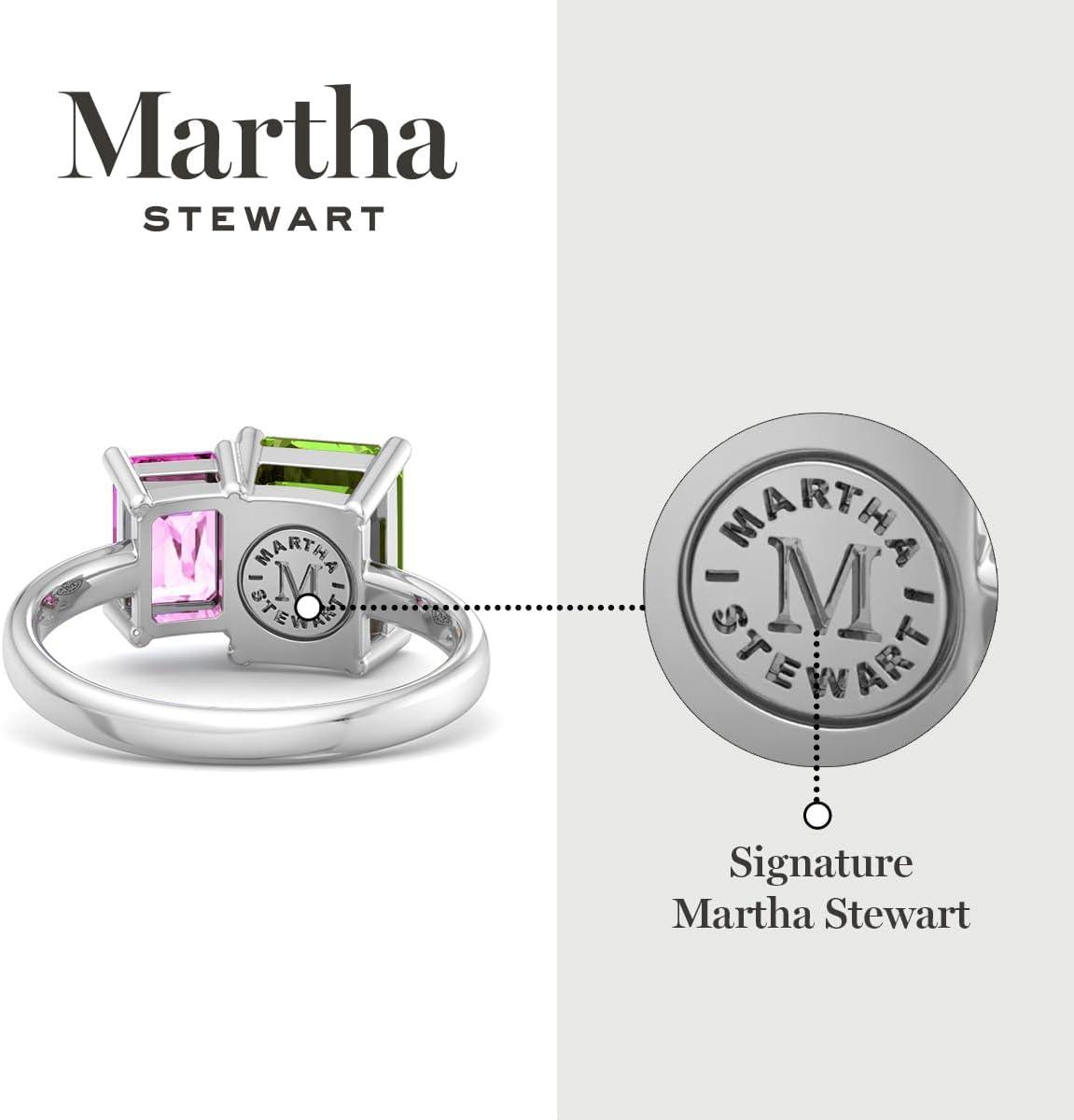 imageMartha Stewart 3 14 Carat Two Stone Gemstone Ring For Women in Sterling Silver Gemstone Jewelry For WomenOption 1