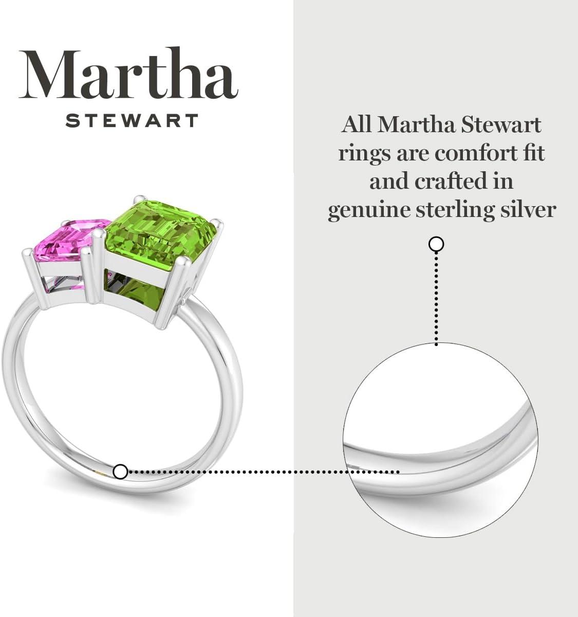 imageMartha Stewart 3 14 Carat Two Stone Gemstone Ring For Women in Sterling Silver Gemstone Jewelry For WomenOption 1
