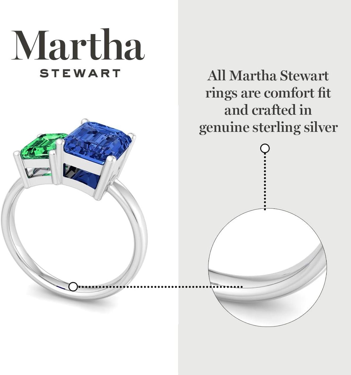 imageMartha Stewart 3 14 Carat Two Stone Gemstone Ring For Women in Sterling Silver Gemstone Jewelry For WomenOption 2