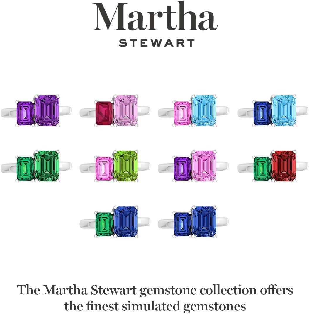 imageMartha Stewart 3 14 Carat Two Stone Gemstone Ring For Women in Sterling Silver Gemstone Jewelry For WomenOption 2
