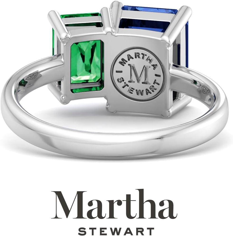 imageMartha Stewart 3 14 Carat Two Stone Gemstone Ring For Women in Sterling Silver Gemstone Jewelry For WomenOption 2