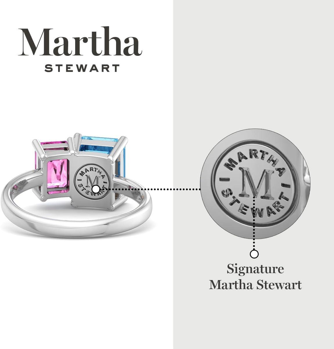 imageMartha Stewart 3 14 Carat Two Stone Gemstone Ring For Women in Sterling Silver Gemstone Jewelry For WomenOption 5