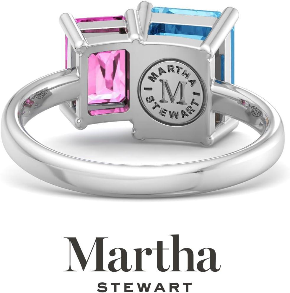imageMartha Stewart 3 14 Carat Two Stone Gemstone Ring For Women in Sterling Silver Gemstone Jewelry For WomenOption 5