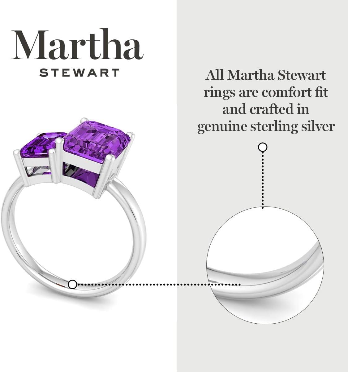 imageMartha Stewart 3 14 Carat Two Stone Gemstone Ring For Women in Sterling Silver Gemstone Jewelry For WomenOption 8
