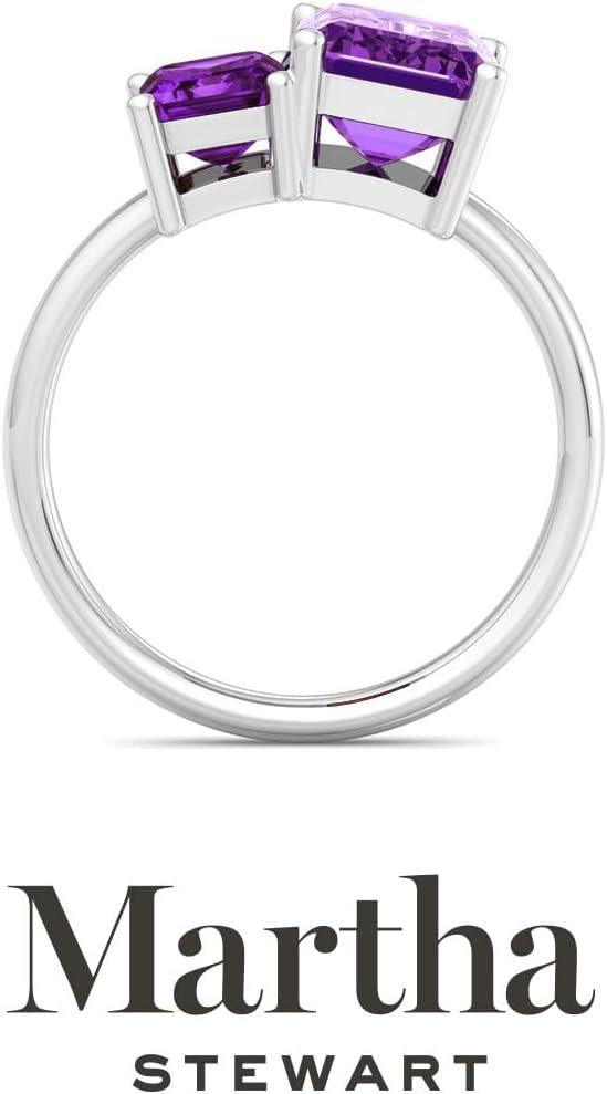imageMartha Stewart 3 14 Carat Two Stone Gemstone Ring For Women in Sterling Silver Gemstone Jewelry For WomenOption 8