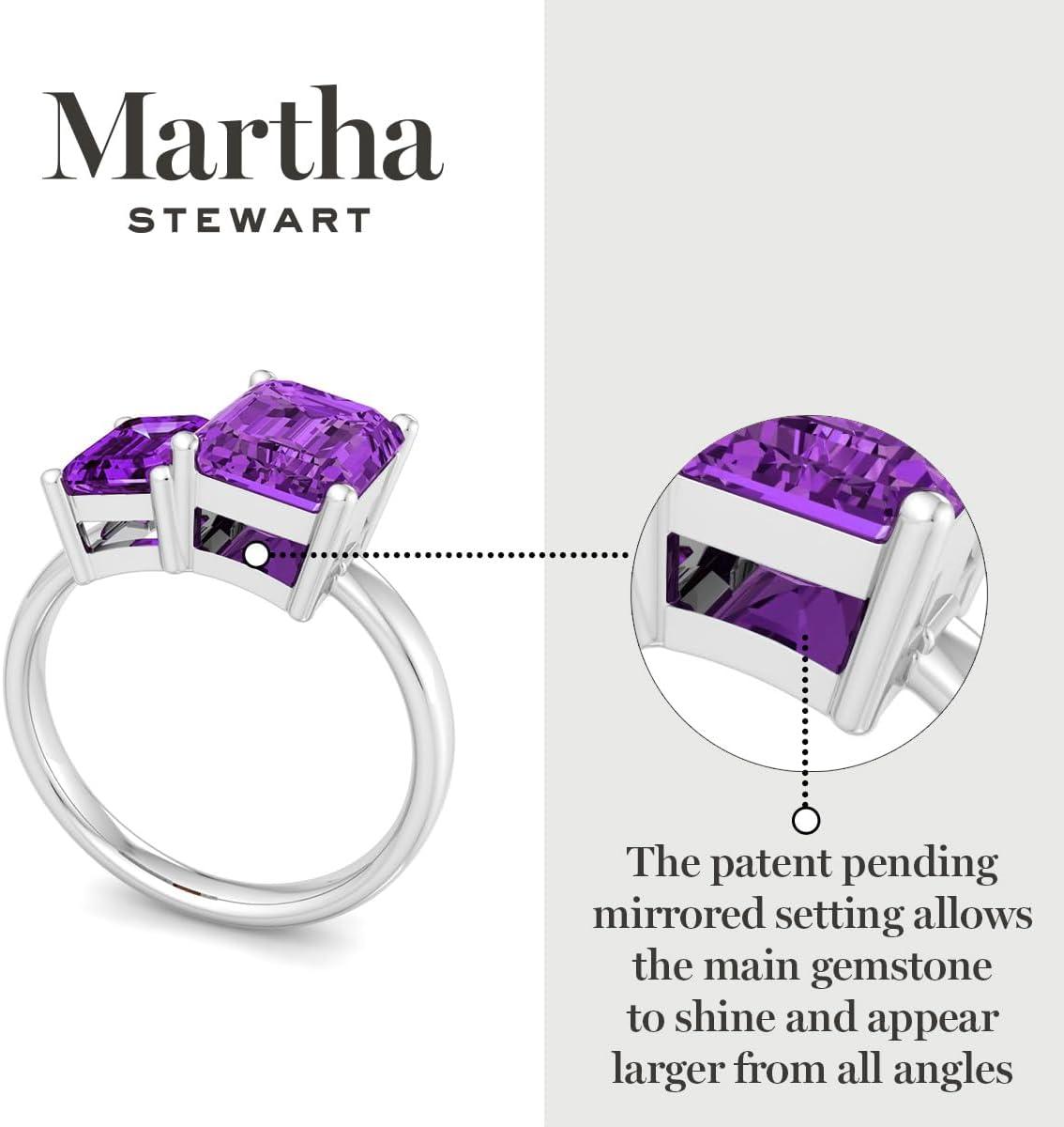 imageMartha Stewart 3 14 Carat Two Stone Gemstone Ring For Women in Sterling Silver Gemstone Jewelry For WomenOption 8