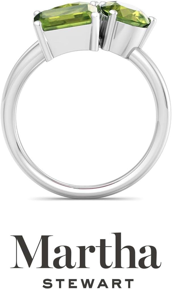 imageMartha Stewart 3 34 Carat Three Stone Gemstone Ring for Women in Sterling Silver Gemstone Jewelry For WomenOption 4