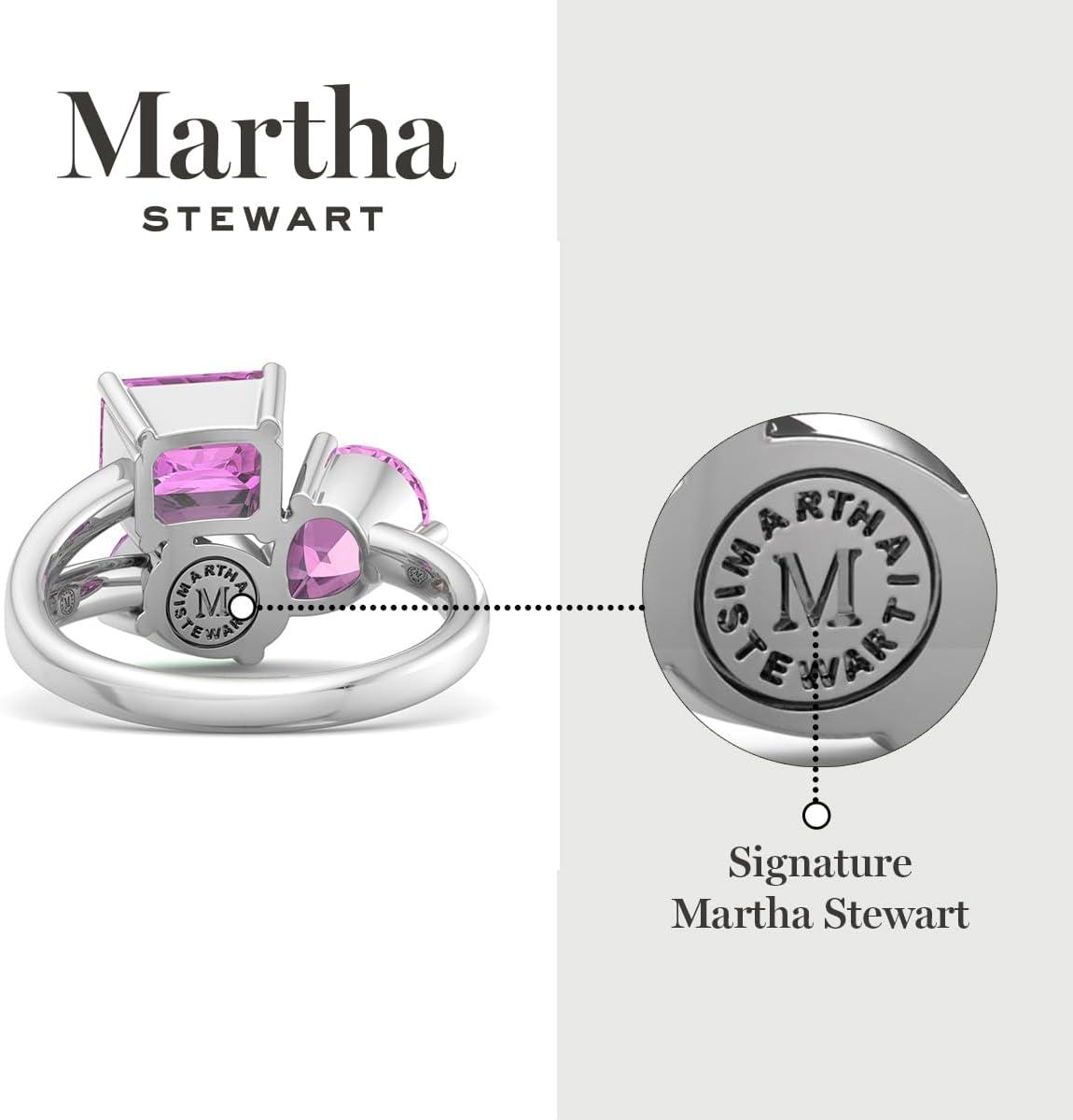 imageMartha Stewart 3 34 Carat Three Stone Gemstone Ring for Women in Sterling Silver Gemstone Jewelry For WomenOption 7