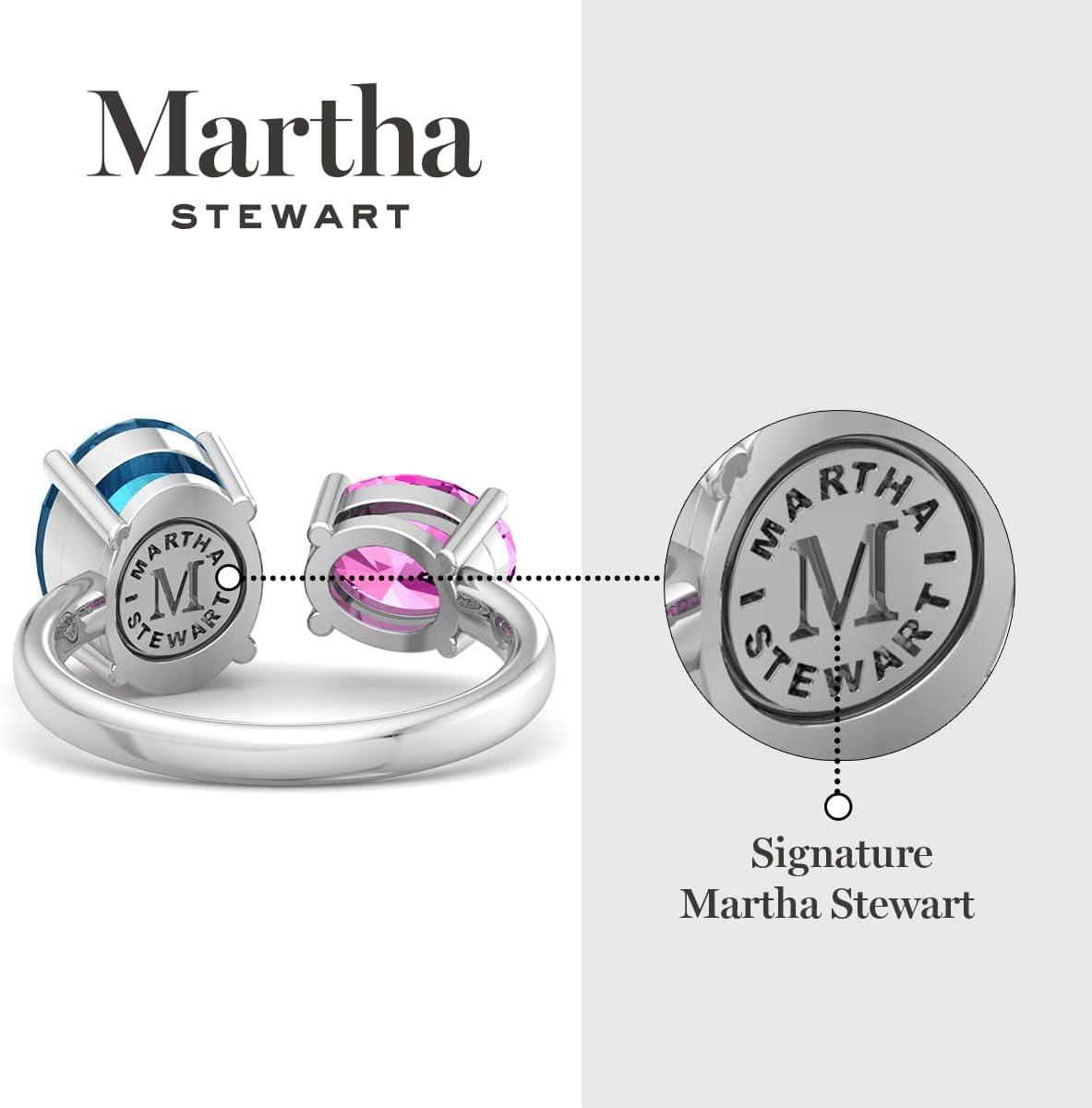 imageMartha Stewart 3 34 Carat Two Stone Gemstone Ring For Women in Sterling Silver Gemstone Jewelry For WomenOption 1